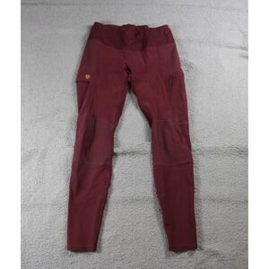 Fjallraven Leggings Womens M Burgundy Red Abisko Trekking Hiking Trail Pants